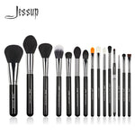 Jessup Pro Makeup Brushes Set 15pcs Cosmetic Make up Powder Foundation Eyeshadow Eyeliner Lip Black T092