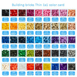 Aquaryta 1000pcs Building Bricks Thin 1X1 Bulk Compatible With Logo 3024 Educational Assemblage Construction Toys Gift for Kids