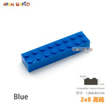 5pcs/lot DIY Blocks Building Bricks Thick 2X8 Educational Assemblage Construction Toys for Children Size Compatible With 3007