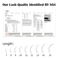 .12 NAGARAKU 16Rows Classic Individual Eyelash Extension Lashes Matte Black Professional Soft Natural