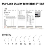 .10 NAGARAKU 16Rows Classic Individual Eyelash Extension Lashes Matte Black Professional Soft Natural