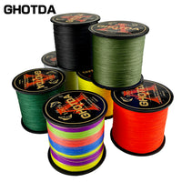 GHOTDA 300M 4 Strands 8 Strand Weaves PE Braided Fishing Line Multifilament For Carp Fishing