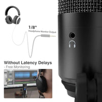 FIFINE USB Microphone for laptop and Computers for Recording Streaming Voice overs Podcasting for Audio&Video K670