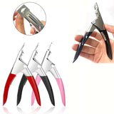 1pcs Nail Tips nail cutter type U Stainless Steel nail clipper for acrylic nails pedicure tools professional coupe capsule ongle
