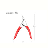 1pcs Nail Tips nail cutter type U Stainless Steel nail clipper for acrylic nails pedicure tools professional coupe capsule ongle