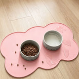 [Pet Feeding Mat] Silicone Pet Place Mat, Leak-Proof Non-Slip Feeding Mat for Dogs And Cats, Elliptical Bowl Pad