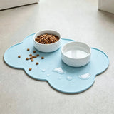 [Pet Feeding Mat] Silicone Pet Place Mat, Leak-Proof Non-Slip Feeding Mat for Dogs And Cats, Elliptical Bowl Pad