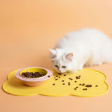 [Pet Feeding Mat] Silicone Pet Place Mat, Leak-Proof Non-Slip Feeding Mat for Dogs And Cats, Elliptical Bowl Pad