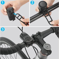 Bicycle Horn Motorcycle Electric Bell Horn 4 Modes USB Rechargeable Mountain Road Cycling Anti-theft Alarm Horn Bike Accessories