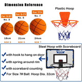 Bouncing Mute Ball Indoor Silent Basketball 24cm Foam Basketball Silent Soft Ball Air Bounce Basket Ball Size 3/5/7 Sports Toy