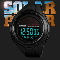 SKMEI Men Luminous Watches Sport Digital Mens Wristwatches Solar For Power Enviormentally Alarm Male Clock reloj hombre 1405