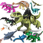 Jurassic Dinosaur World Brutal Raptor T-Rex Triceratops Indominus Rex Model Building Blocks Dino Velociraptor Figure Bricks Toys