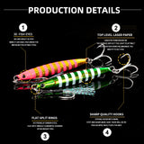 MAGIC WORKS Metal Jig Fishing Goods Fishing Lure 20g 30g 40g 60g Fishing items Professional For Artificial Bait Fishing Tackle