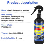 Car Plastic Restorer Back To Black Gloss Car Cleaning Products Plastic Leather Restore Auto Polish And Repair Coating Renovator