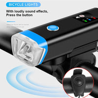 Bike Horn Light Front Bicycle Lighting Bicycle Lamps with Electric Horn 120DB Cycling Flashlight for Bicycle Headlight Bike Bell