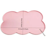 [Pet Feeding Mat] Silicone Pet Place Mat, Leak-Proof Non-Slip Feeding Mat for Dogs And Cats, Elliptical Bowl Pad