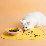 [Pet Feeding Mat] Silicone Pet Place Mat, Leak-Proof Non-Slip Feeding Mat for Dogs And Cats, Elliptical Bowl Pad