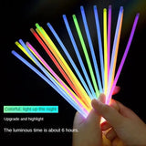 100pcs Fluorescence Light Glow Party Sticks Bracelets Necklaces Neon for Wedding Party Glow Sticks Bright Colorful Glow Stick