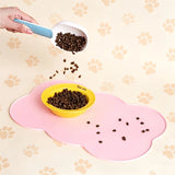 [Pet Feeding Mat] Silicone Pet Place Mat, Leak-Proof Non-Slip Feeding Mat for Dogs And Cats, Elliptical Bowl Pad