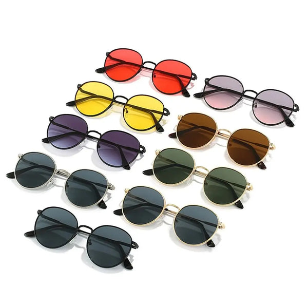 Vintage Round Sunglasses Trendy UV Protection Circle Hippie Glasses Summer Eyewear for Women Men